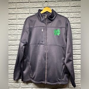 Notre Dame Fighting Irish Mens Full Zip Jacket Genuine Stuff Size XL